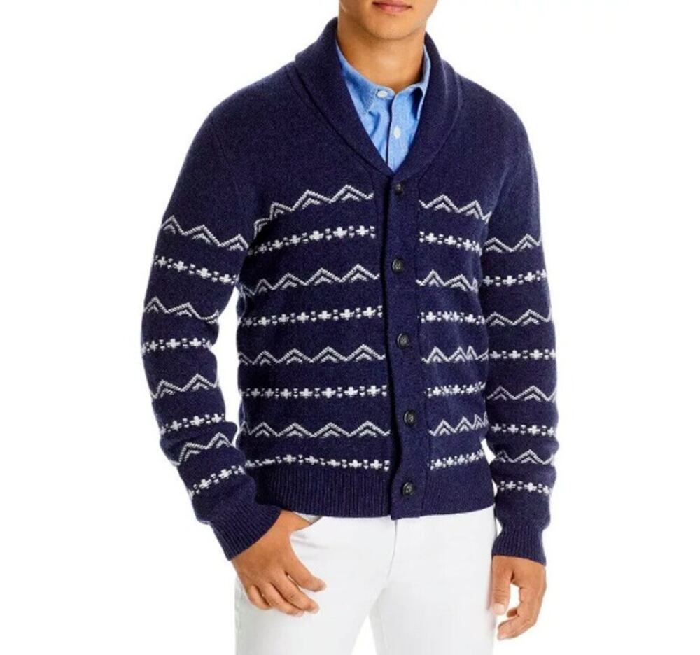 NWT The Men's Store Bloomingdales Merino Wool Cardigan XL
